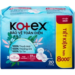 Băng vệ sinh Kotex bảo vệ toàn diện 23cm (Gói 20 miếng) 1