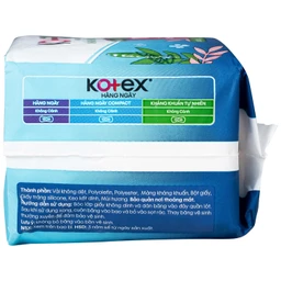 Băng vệ sinh Kotex hàng ngày kháng khuẩn tự nhiên (Gói 20 miếng)