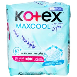 Băng vệ sinh Kotex maxcool french spa siêu mỏng cánh 23cm (Gói 8 miếng) 1