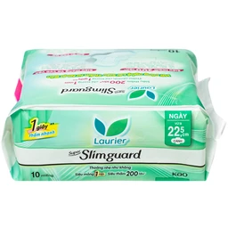 Băng vệ sinh Laurier Super Slimguard Kao siêu thấm và mỏng nhẹ (1mm - 10 miếng)