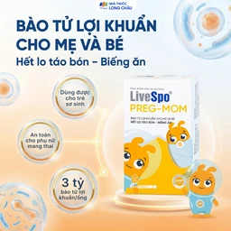 Bào tử lợi khuẩn cho mẹ và bé hết lo táo bón - biếng ăn LiveSpo PREG-MOM (20 ống x 5ml) 2