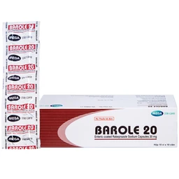 Thuốc Barole 20mg Mega Lifesciences điều trị viêm loét do trào ngược dạ dày - thực quản (10 vỉ x 10 viên) 1