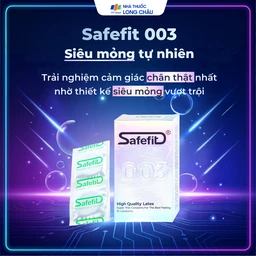 Bao cao su Safefit 003 S52 siêu mỏng, không gây kích ứng, có chất bôi trơn (12 cái) 