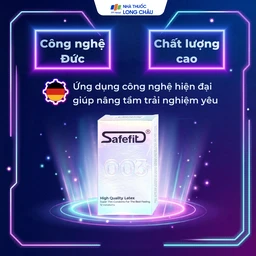 Bao cao su Safefit 003 S52 siêu mỏng, không gây kích ứng, có chất bôi trơn (12 cái) 