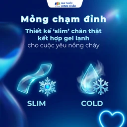 Bao cao su Safefit Freezer Max S52 chứa nhiều gel làm mát, kéo dài thời gian (10 cái)