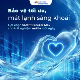 Bao cao su Safefit Freezer Max S52 chứa nhiều gel làm mát, kéo dài thời gian (10 cái)
