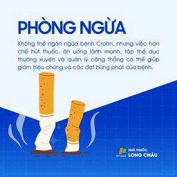 Bệnh Crohn không thể phòng ngừa hoàn toàn, nhưng việc bỏ thuốc lá, ăn uống lành mạnh, tập thể dục và quản lý căng thẳng giúp giảm triệu chứng và nguy cơ tái phát