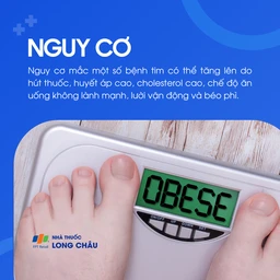 Nguy cơ mắc bệnh tim tăng cao khi hút thuốc, tăng huyết áp, cholesterol cao, chế độ ăn uống không lành mạnh, lười vận động và béo phì