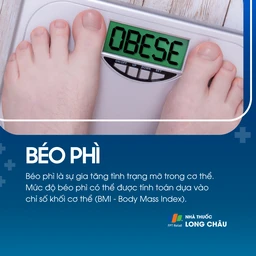Béo phì: Là tình trạng gia tăng mỡ trong cơ thể, được đánh giá dựa trên chỉ số khối cơ thể (BMI)