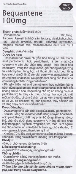 Thuốc Bequantene 100mg Mediplantex điều trị chứng rụng tóc lan tỏa (2 vỉ x 10 viên)