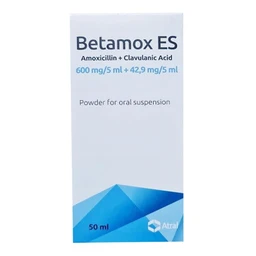 Thuốc Betamox ES 50ml Atral điều trị nhiễm khuẩn đường hô hấp trên, đường hô hấp dưới