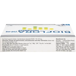 Thuốc Bioflora 250mg Biocodex điều trị tiêu chảy (2 vỉ x 5 viên)
