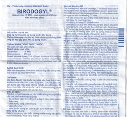 Thuốc Birodogyl 250mg Sanofi điều trị nhiễm trùng đường miệng cấp tính và mạn tính (1 vỉ x 10 viên)