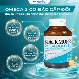 Viên hỗ trợ cho tim, mắt và da Blackmores Omega Double High Strength Fish Oil (90 viên) 4