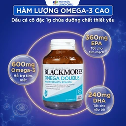 Viên hỗ trợ cho tim, mắt và da Blackmores Omega Double High Strength Fish Oil (90 viên) 3