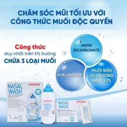 Bộ rửa mũi Otosan Nasal Wash Kit (30 gói) làm sạch sâu, ngừa viêm xoang, viêm mũi dành cho trẻ trên 6 tuổi