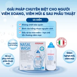 Bộ rửa mũi Otosan Nasal Wash Kit (30 gói) làm sạch sâu, ngừa viêm xoang, viêm mũi dành cho trẻ trên 6 tuổi