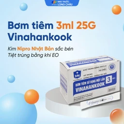 Bơm tiêm 3ml/cc 25G Vinahankook dùng một lần (100 cái) 2