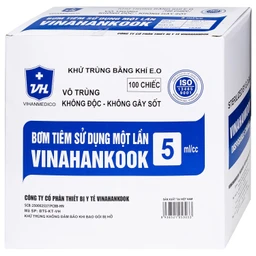 Bơm tiêm 5ml/cc 25G Vinahankook dùng một lần (100 cái) 3
