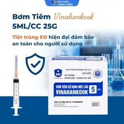 Bơm tiêm 5ml/cc 25G Vinahankook dùng một lần (100 cái) 2