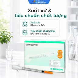 Bơm tiêm tiểu đường Omnican 1ml/100iu Braun màu cam (100 cái) 7
