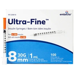 Bơm Tiêm Tiểu Đường U-100 1Ml Bd Ultra-Fine Pro Embecta (100 Cái) 1