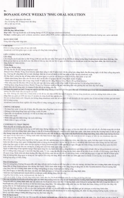 Dung dịch uống Bonasol Once Weekly 70mg Oral Solution Pinewood điều trị loãng xương (4 chai x 100 ml)