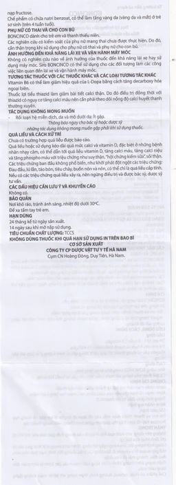 Thuốc Boncinco Hà Nam giúp bổ sung các vitamin và acid amin thiết yếu (20 ống x 7.5ml)