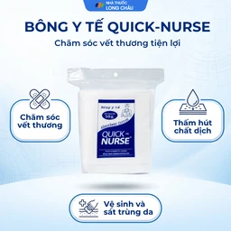 Bông gòn cắt miếng Quick Nurse 6x6 50g dùng cho vết thương ngoài da, sát trùng, vệ sinh 4