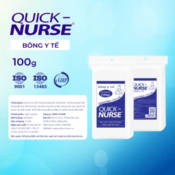 Bông gòn Quick Nurse 100g dùng cho vết thương ngoài da, sát trùng, vệ sinh 
