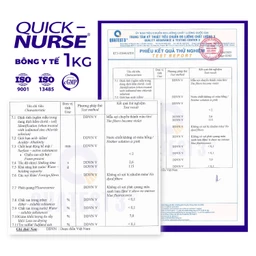 Bông gòn Quick Nurse 1kg dùng cho vết thương ngoài da, sát trùng, vệ sinh 