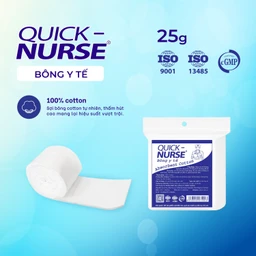 Bông gòn Quick Nurse 25g dùng cho vết thương ngoài da, sát trùng, vệ sinh 