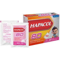Bột Hapacol 80 DHG giảm đau, hạ sốt (24 gói) 1