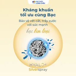 Xịt phủ vết thương, vết bỏng Hyalo4 Silver Spray 50ml giúp bảo vệ làm lành vết thương
