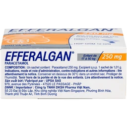 Bột sủi Efferalgan 250mg UPSA SAS giảm đau, hạ sốt (12 gói) 4