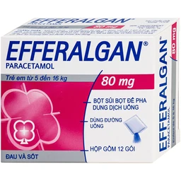 Bột sủi Efferalgan 80mg UPSA SAS giảm đau, hạ sốt (12 gói) 2
