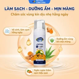 Dung dịch vệ sinh phụ nữ dạng bọt Natural Feminine Curcumin làm sạch, khử mùi, kháng khuẩn (160ml) 2