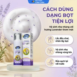 Dung dịch vệ sinh phụ nữ dạng bọt Natural Feminine Lavender làm sạch và bảo vệ vùng kín, duy trì cân bằng pH (160ml) 5