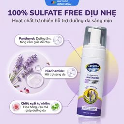 Dung dịch vệ sinh phụ nữ dạng bọt Natural Feminine Lavender làm sạch và bảo vệ vùng kín, duy trì cân bằng pH (160ml) 3