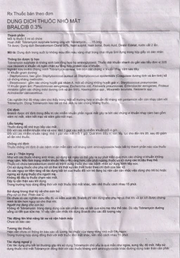 Thuốc Bralcib 3mg Atco điều trị các nhiễm khuẩn phần ngoài mắt do vi khuẩn nhạy cảm (5ml)