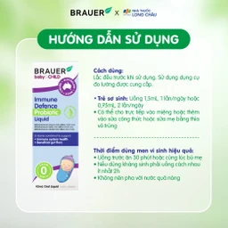 Siro giúp bổ sung lợi khuẩn, tốt cho đường ruột Immune Defence Probiotic Liquid Brauer (45ml) 5