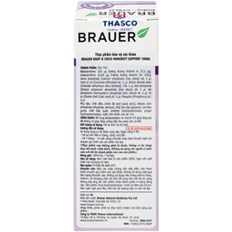 Siro bổ sung Betacarotene và Vitamin D3 giúp tăng đề kháng cho bé Brauer Baby & Child Immunity Support 100ml
