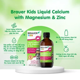 Siro hỗ trợ xương răng phát triển chắc khỏe cho bé Kids Liquid Calcium with Magnesium And Zinc (200ml)