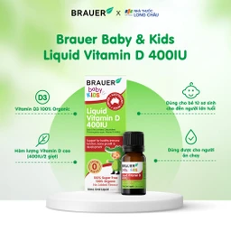 Siro bổ sung vitamin D3 tăng cường hấp thụ canxi Brauer Baby & Kids Liquid Vitamin D 400IU (10ml) 3