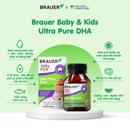 Viên hỗ trợ phát triển não bộ sức khỏe cho mắt Brauer Baby & Kids Ultra Pure DHA (60 viên) 3