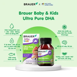 Viên hỗ trợ phát triển não bộ sức khỏe cho mắt Brauer Baby & Kids Ultra Pure DHA (60 viên) 3