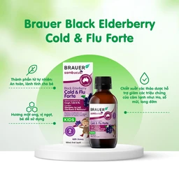Siro hỗ trợ giảm các triệu chứng ho sổ mũi do cảm Black ElderBerry Cold And Flu Forte (100ml)