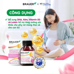 Viên uống hỗ trợ tăng cường sức khoẻ phụ nữ mang thai và cho con bú Brauer Ultra Pure DHA For Pregnancy & Breastfeeding (60 viên) 3