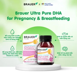 Viên uống hỗ trợ tăng cường sức khoẻ phụ nữ mang thai và cho con bú Brauer Ultra Pure DHA For Pregnancy & Breastfeeding (60 viên) 4