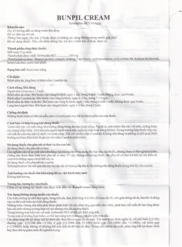 Kem bôi ngoài da Bunpil 10mg Aprogen điều trị nấm da, lang ben (15g)
